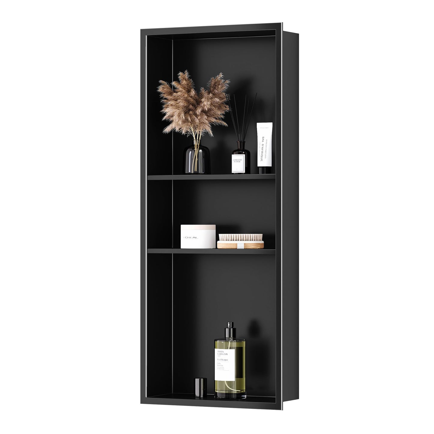 Three-Tier Stainless Recessed Shower Wall Niche