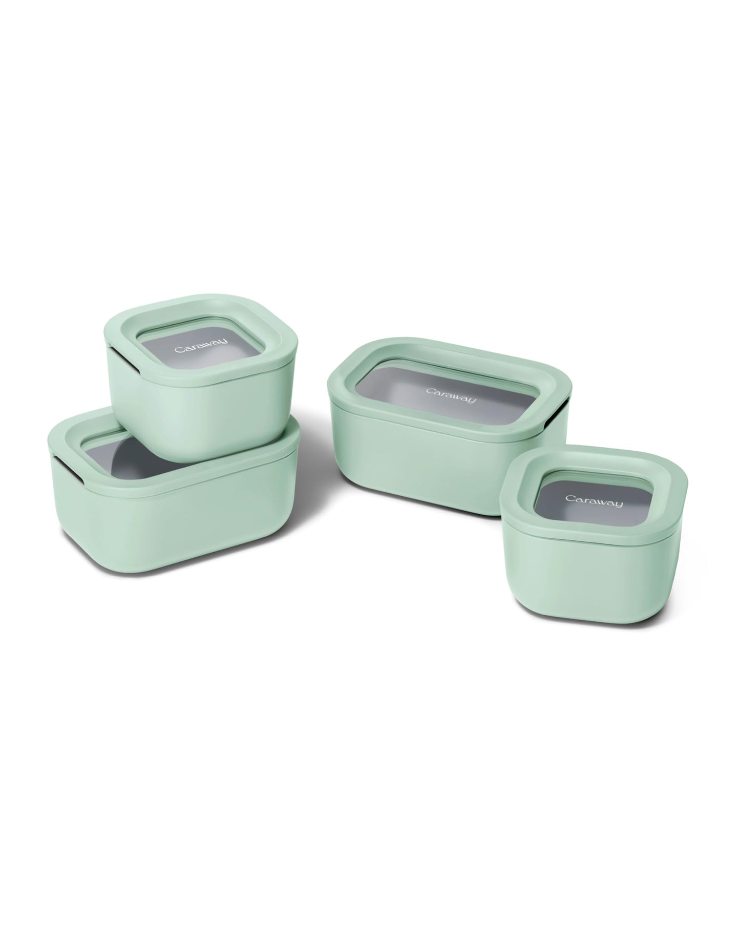 Glass Food Storage Set Ceramic Coated Lids Lunch Box Safe