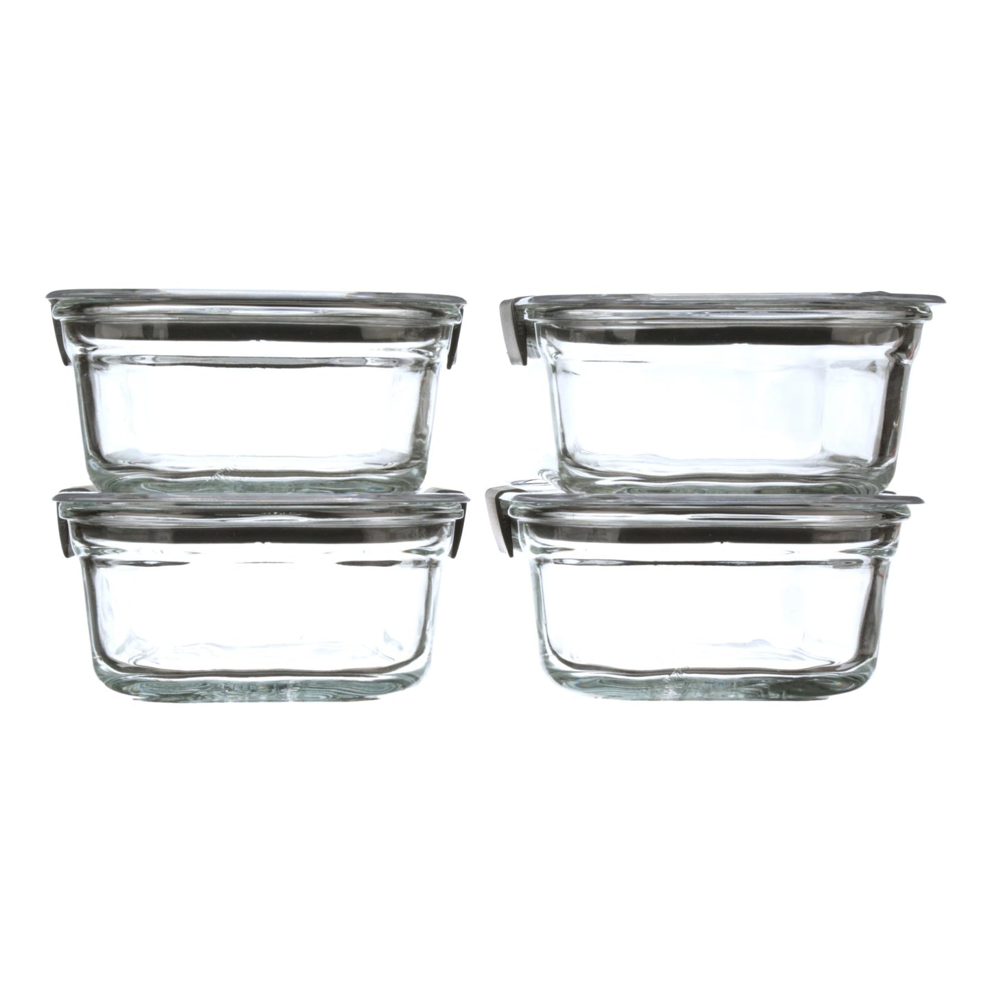 Glass Food Storage Containers Set Assorted Sizes Leak Proof Clear