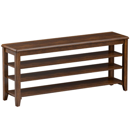 Entryway Shoe Bench Storage with Cushion Shelves