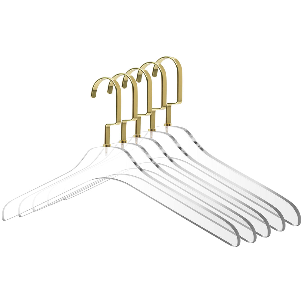 Clear Acrylic Suit Coat Hangers Silver Hook 50 Pack