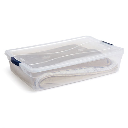 Large Clear Stackable Storage Container with Lid