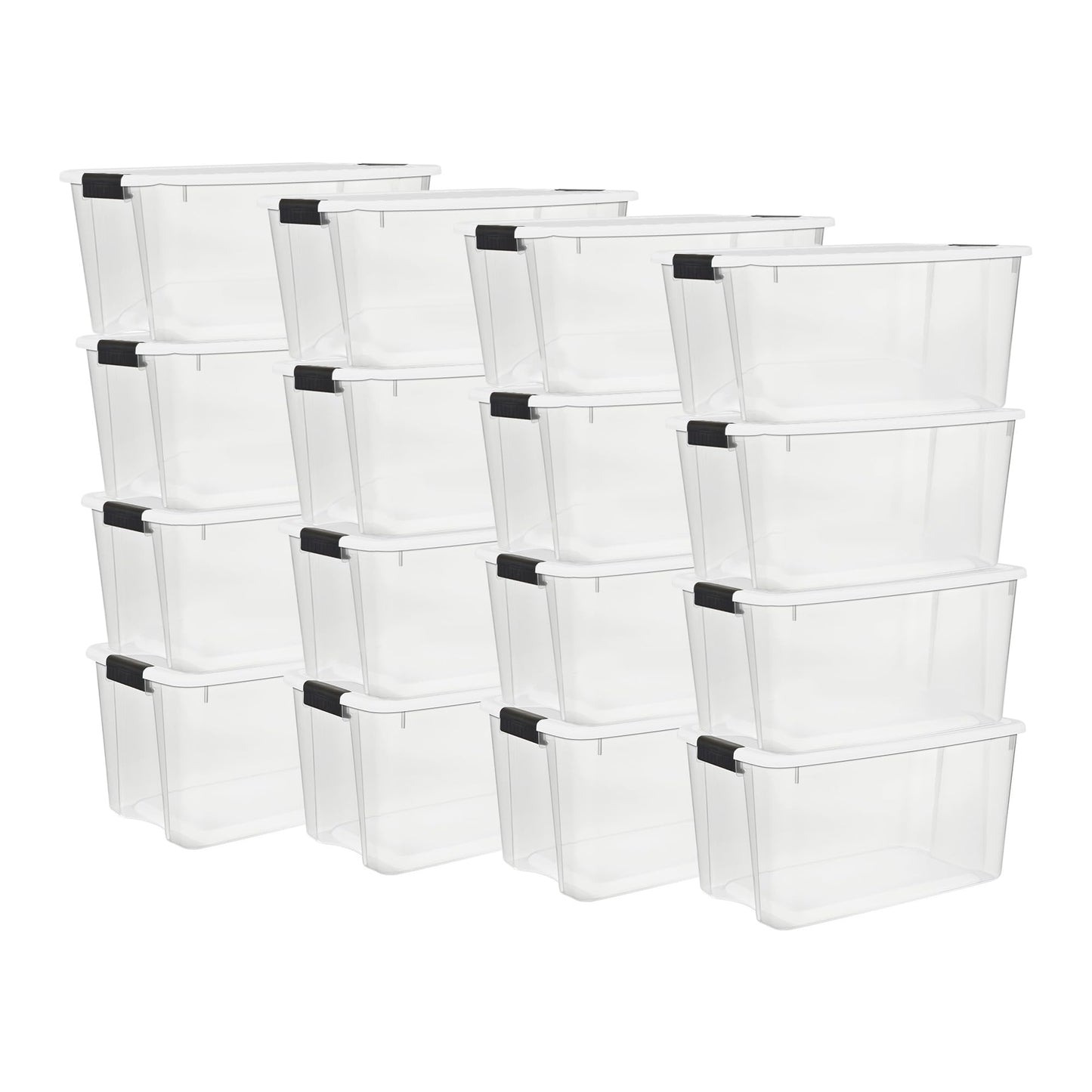 Stackable Clear Latching Storage Box Heavy Duty Organizer