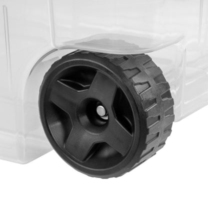 4-Pack Stackable Clear Storage Bins with Latching Lids 160QT