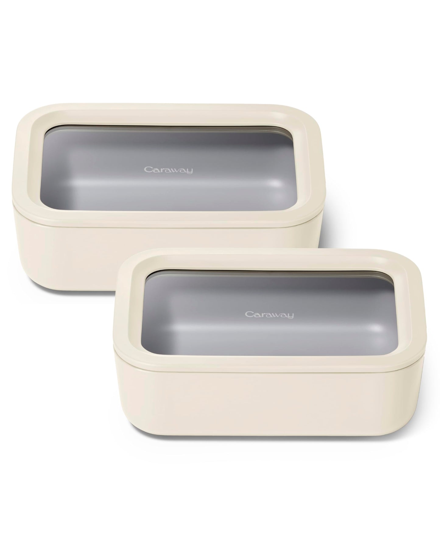 Glass Food Storage Set Ceramic Coated Lids Microwave Safe