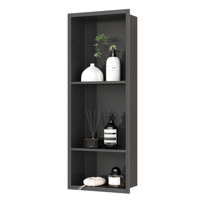 Three-Tier Stainless Recessed Shower Wall Niche