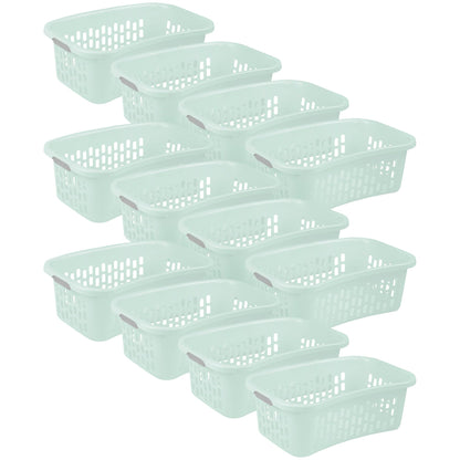 Stackable Plastic Laundry Basket with Handles 1 5 Bushel Capacity