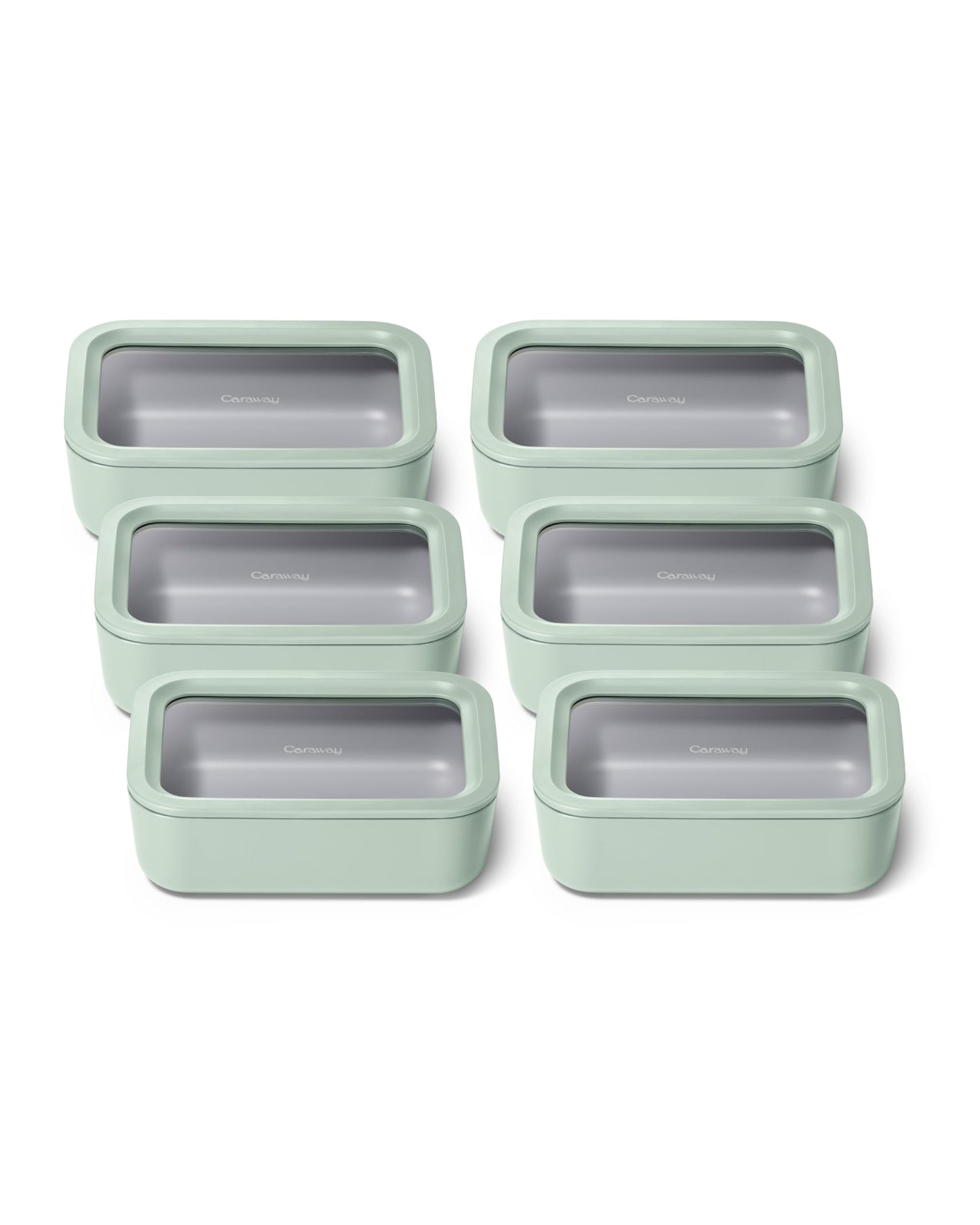 Glass Food Storage Set Ceramic Coated Lids Microwave Safe
