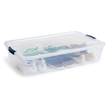 Large Clear Stackable Storage Container with Lid