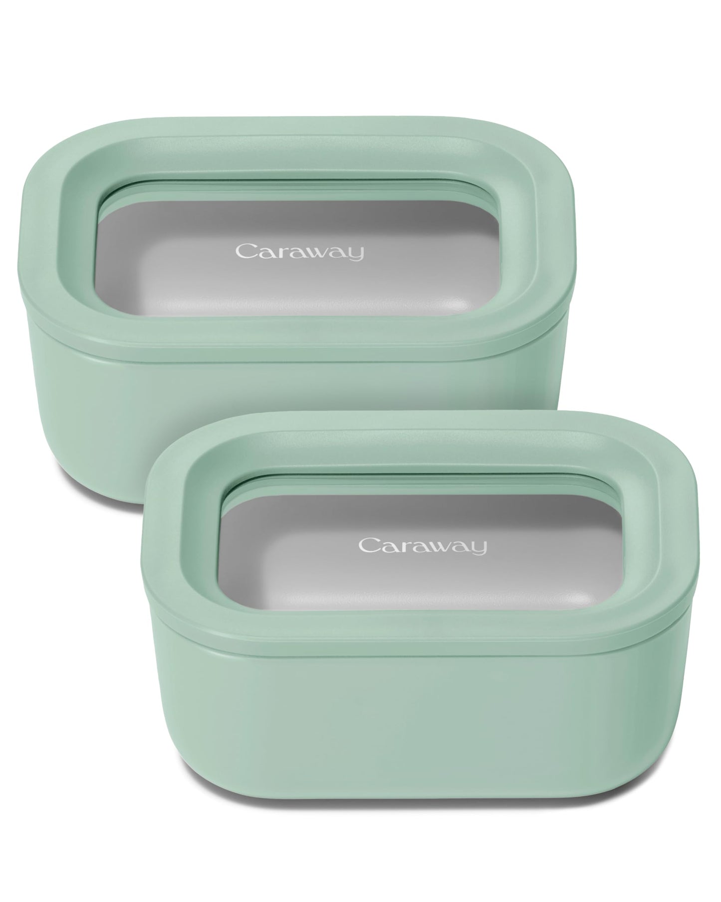 Glass Food Storage Set Ceramic Coated Lids Microwave Safe