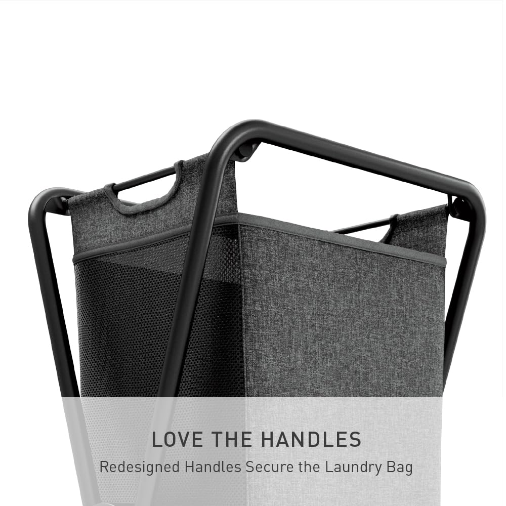 Double X Frame Laundry Hamper with Removable Bags Handles