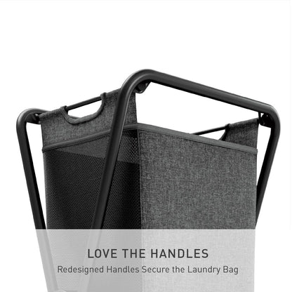 Double X Frame Laundry Hamper with Removable Bags Handles
