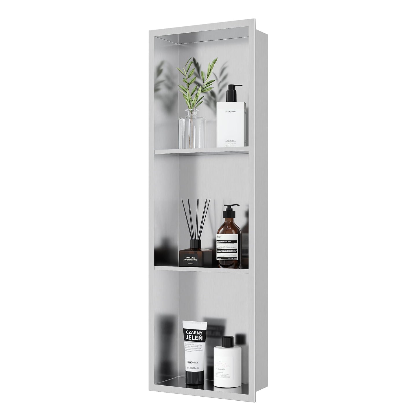 Three-Tier Stainless Recessed Shower Wall Niche