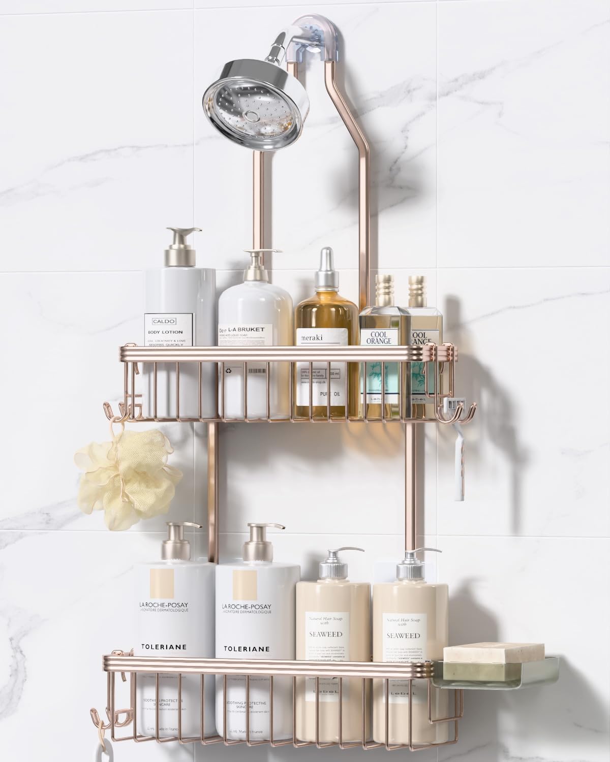 YASONIC Never Rust Hanging Shower Caddy Aluminum Organizer