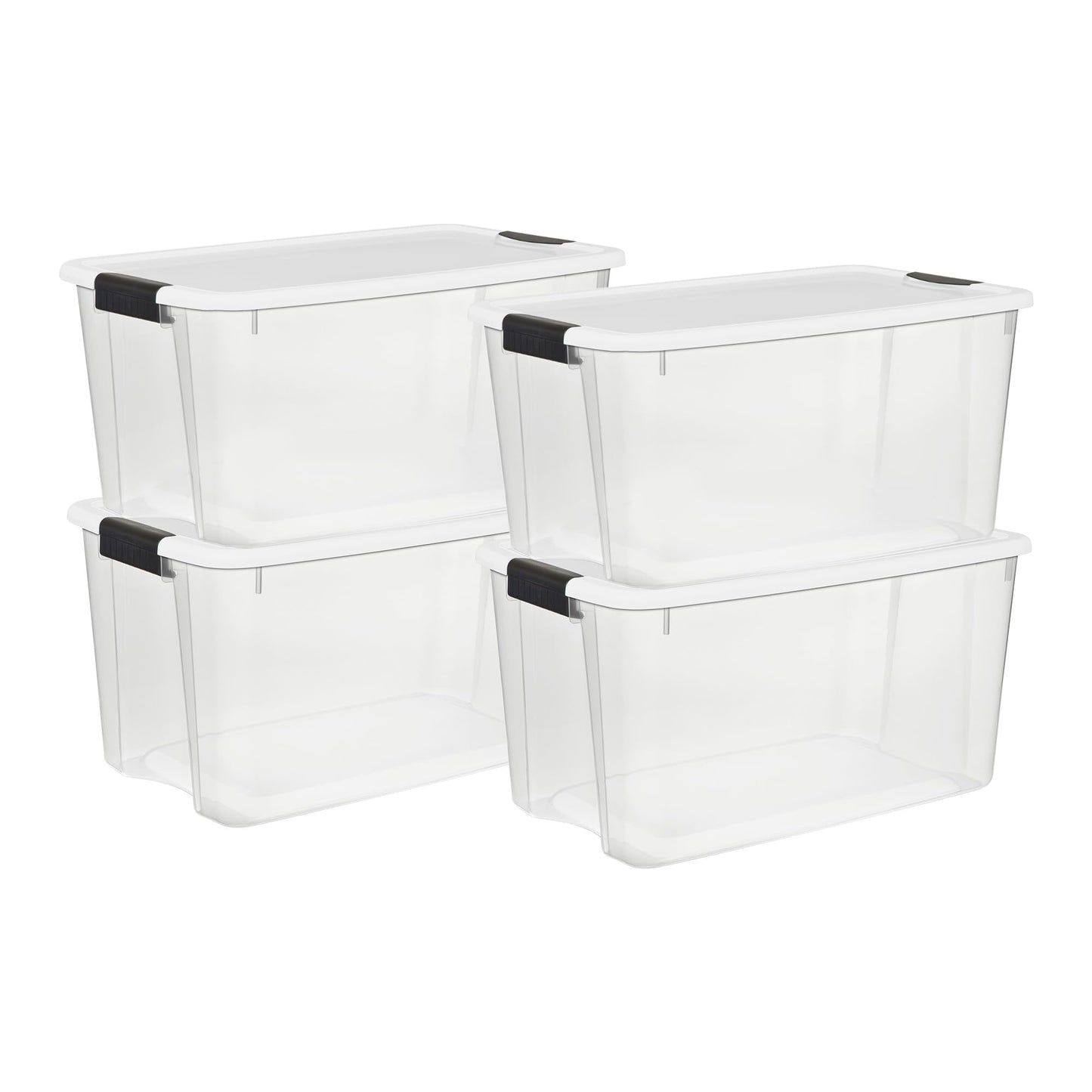 Stackable Clear Latching Storage Box Heavy Duty Organizer