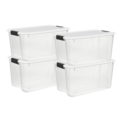 Stackable Clear Latching Storage Box Heavy Duty Organizer