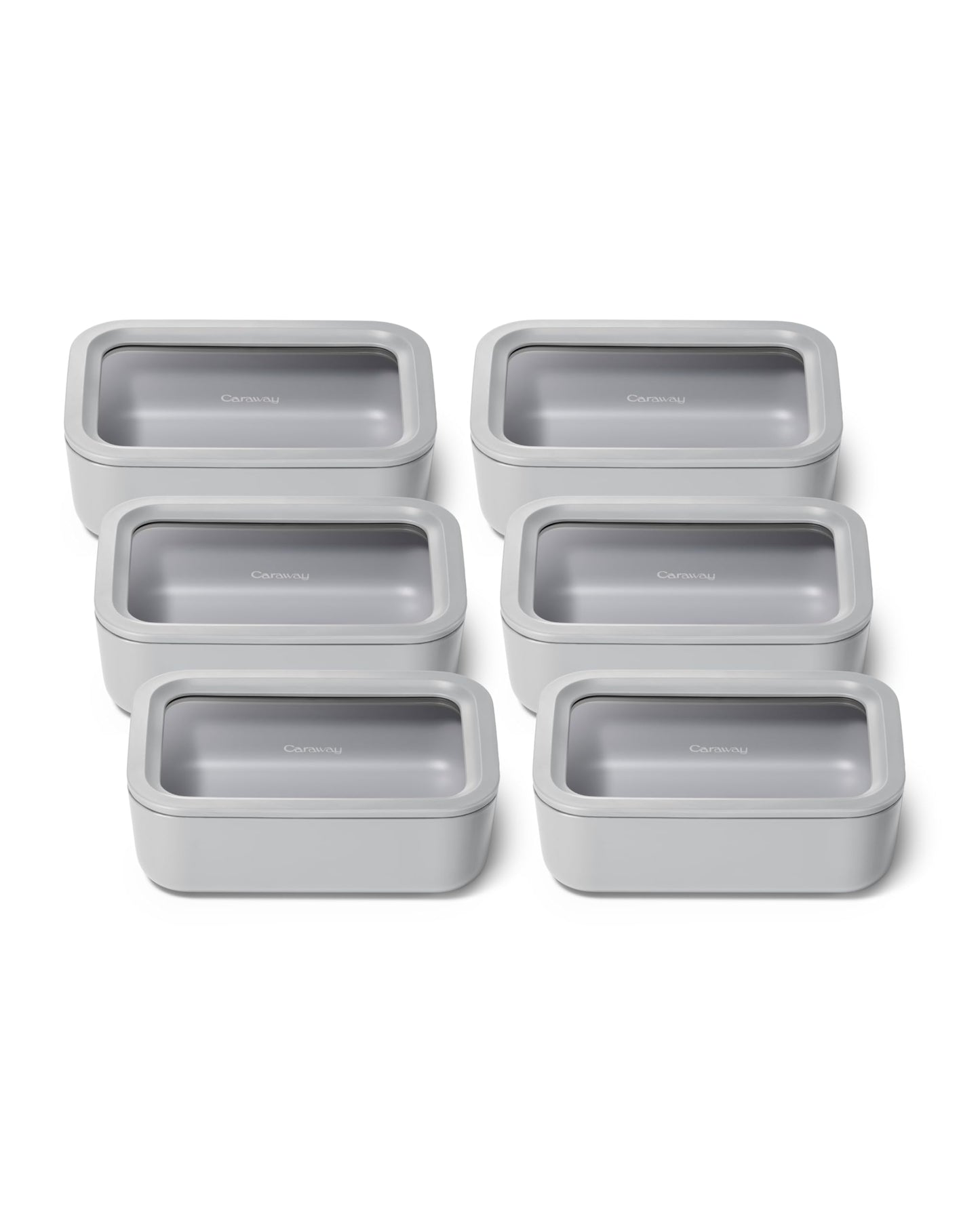 Glass Food Storage Set Ceramic Coated Lids Microwave Safe