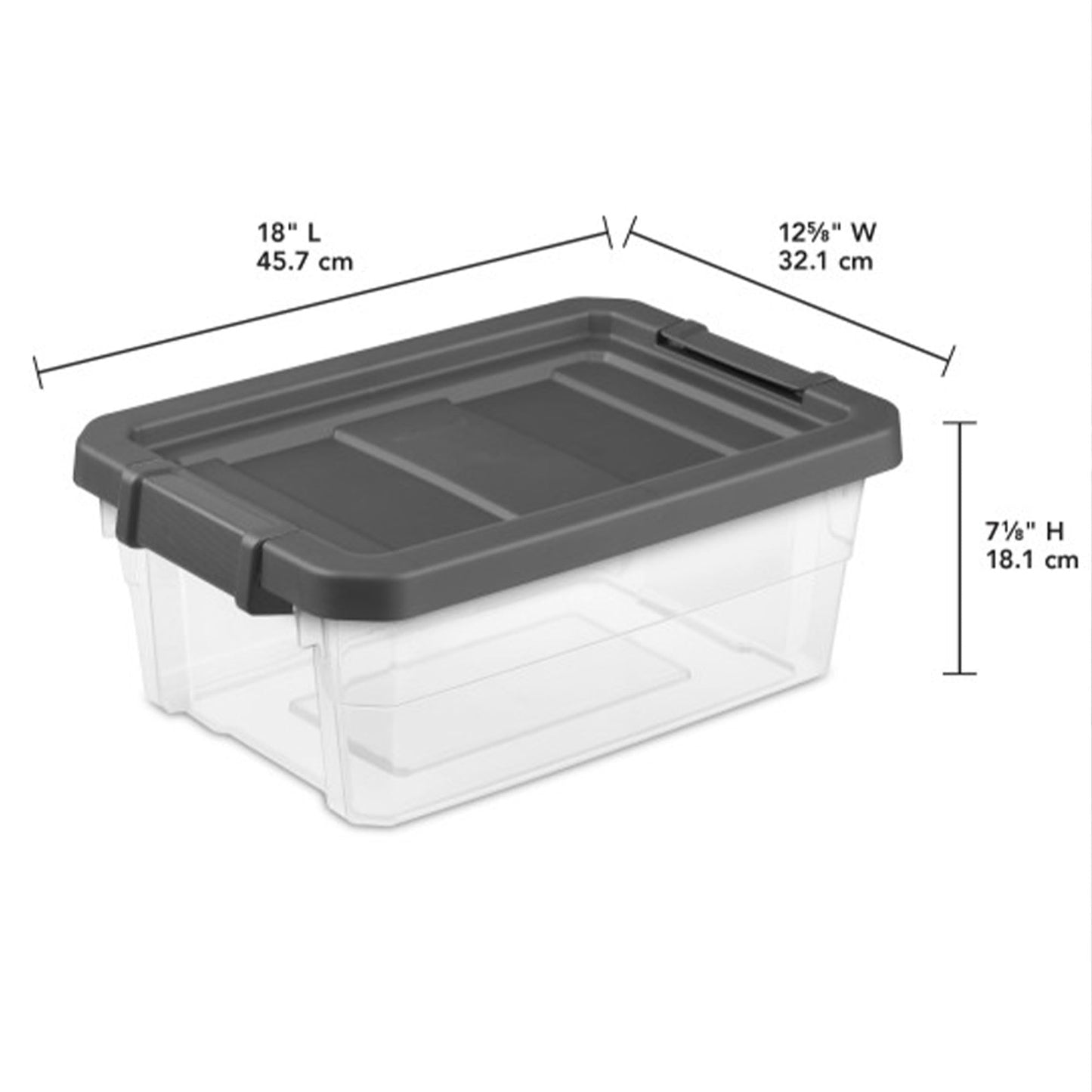 Stackable Clear Storage Bins with Latching Lids