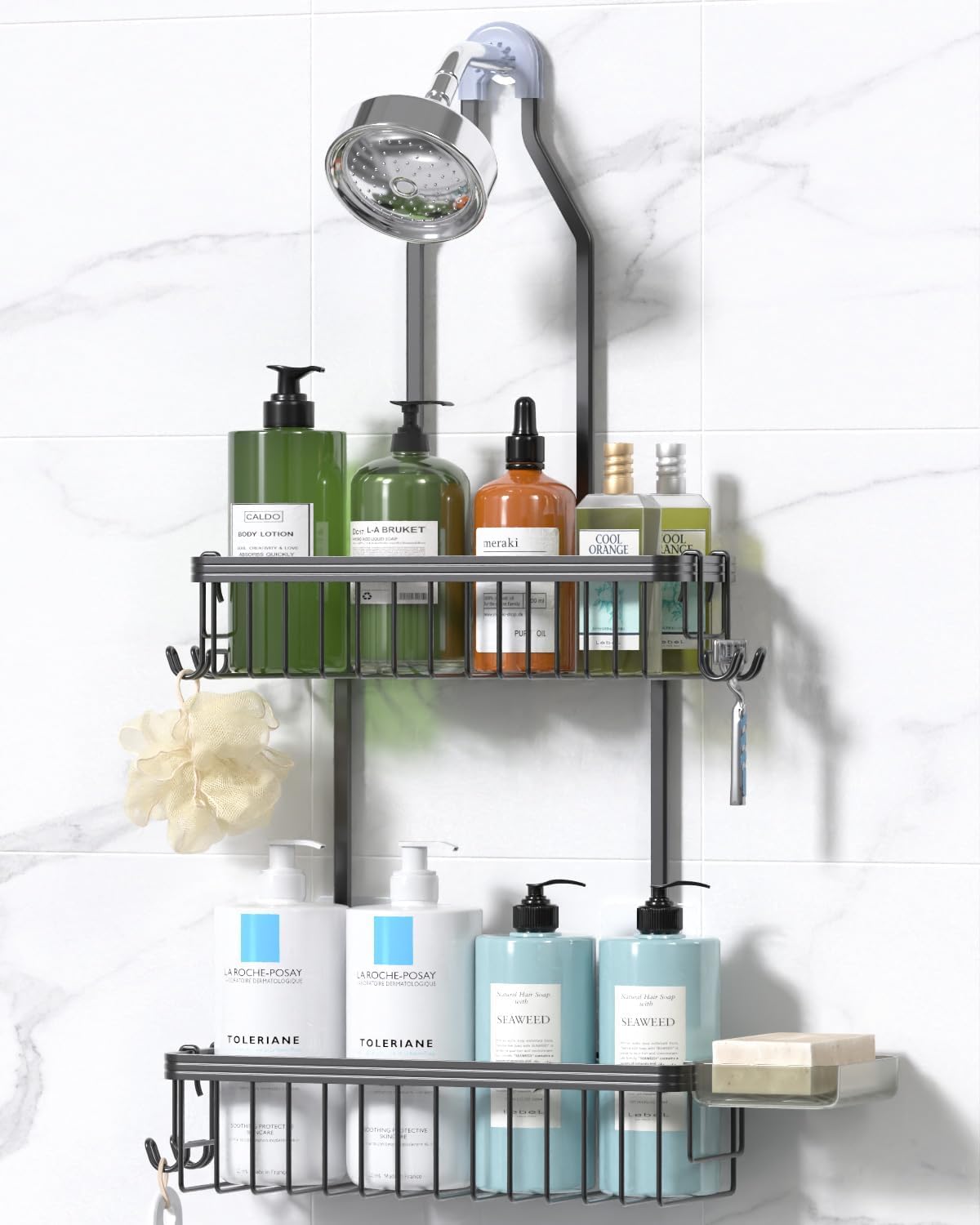 YASONIC Never Rust Hanging Shower Caddy Aluminum Organizer