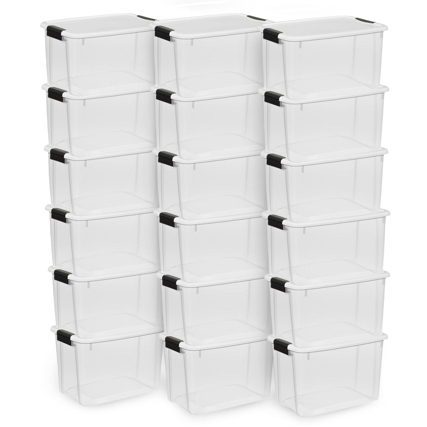 Stackable Clear Latching Storage Box Heavy Duty Organizer