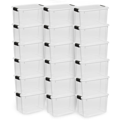 Stackable Clear Latching Storage Box Heavy Duty Organizer