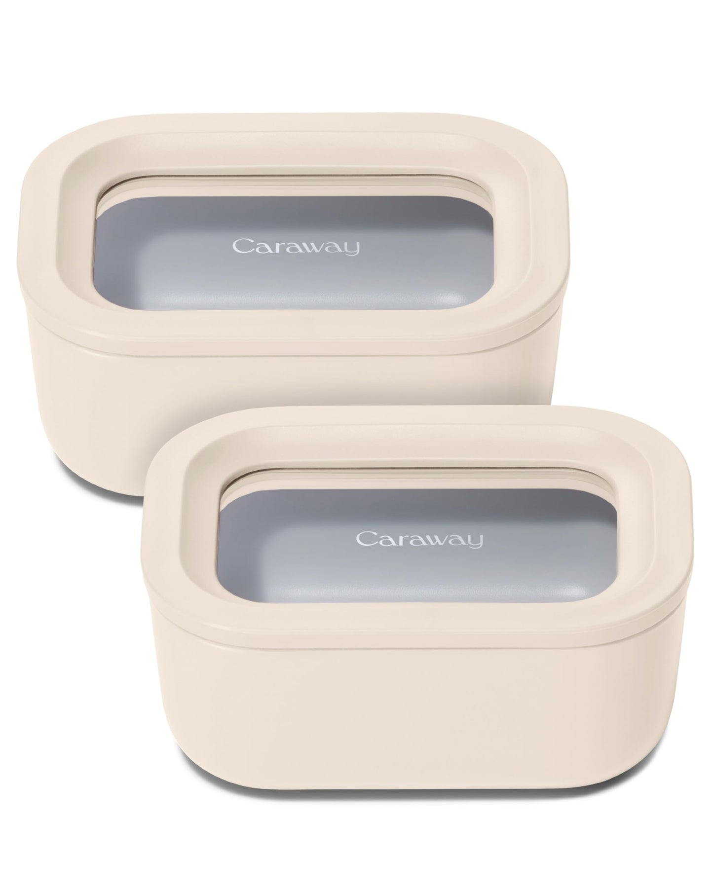 Glass Food Storage Set Ceramic Coated Lids Microwave Safe