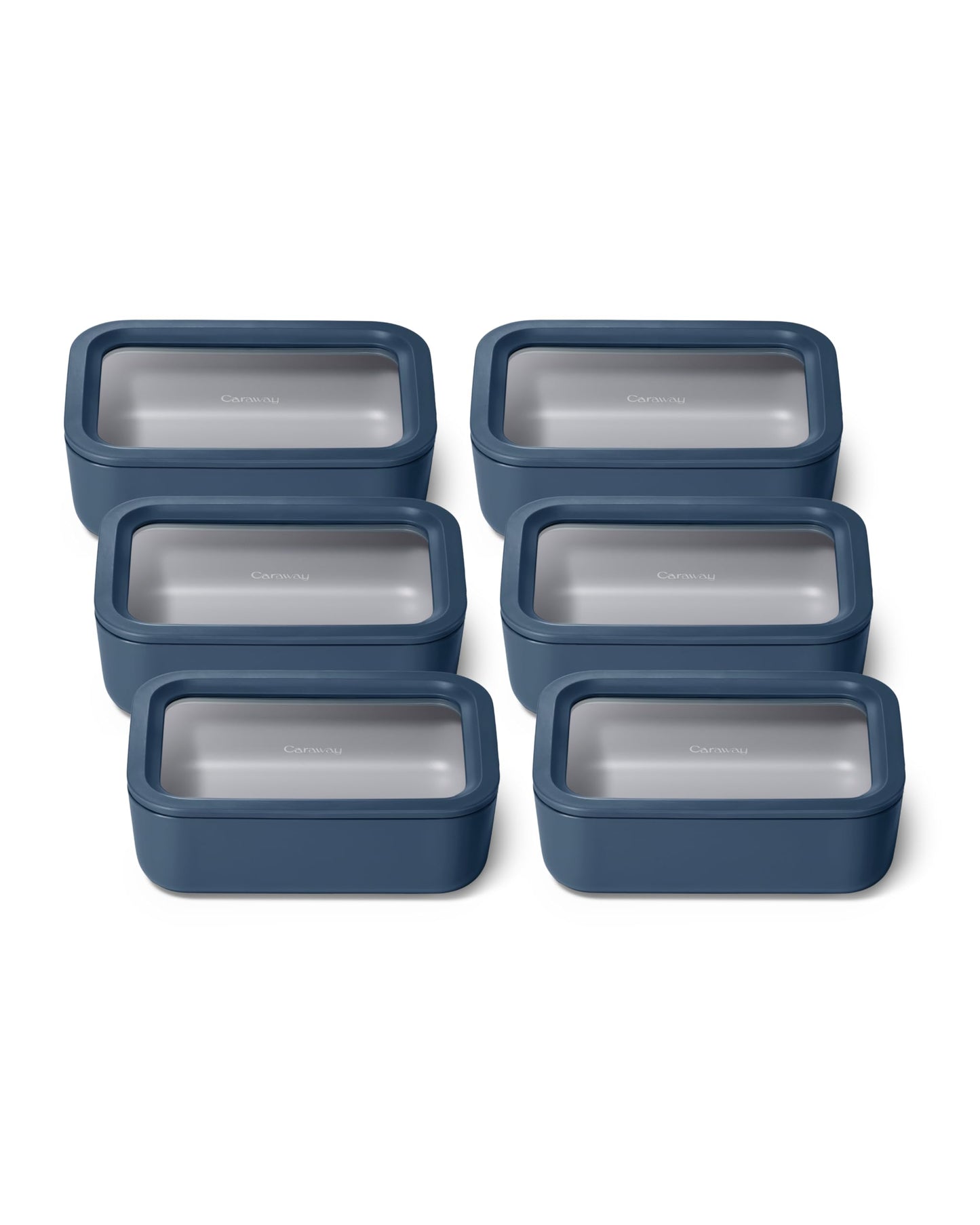 Glass Food Storage Set Ceramic Coated Lids Microwave Safe