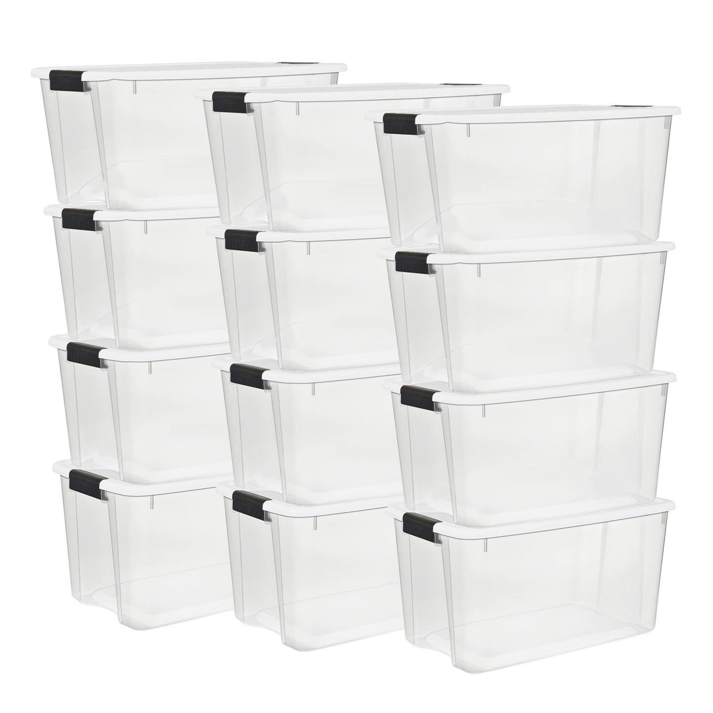 Stackable Clear Latching Storage Box Heavy Duty Organizer