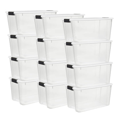 Stackable Clear Latching Storage Box Heavy Duty Organizer