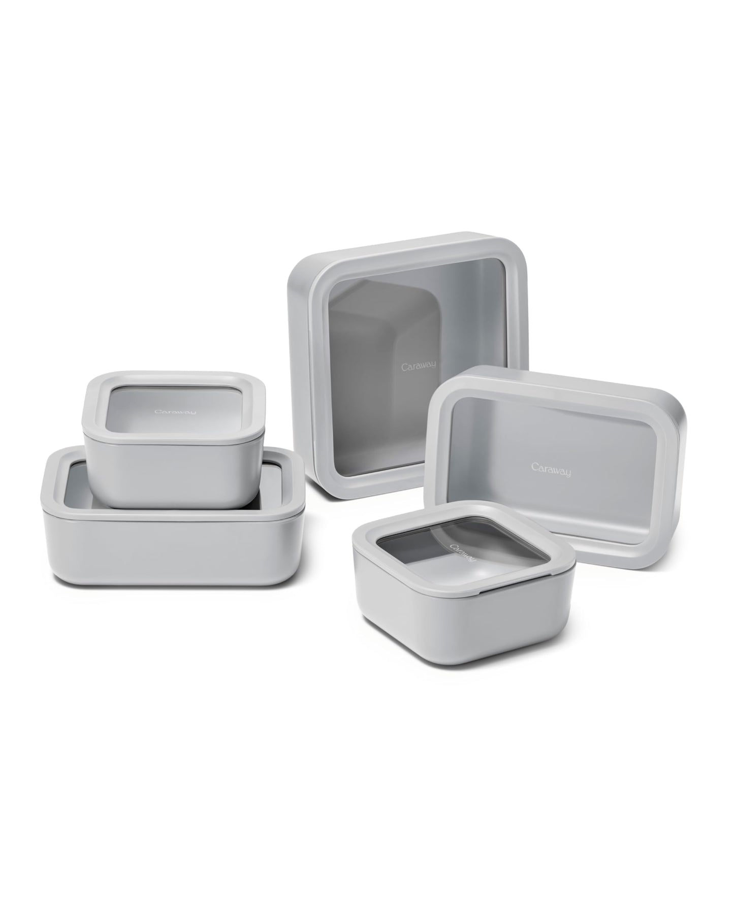 Glass Food Storage Set Ceramic Coated Lids Lunch Box Safe