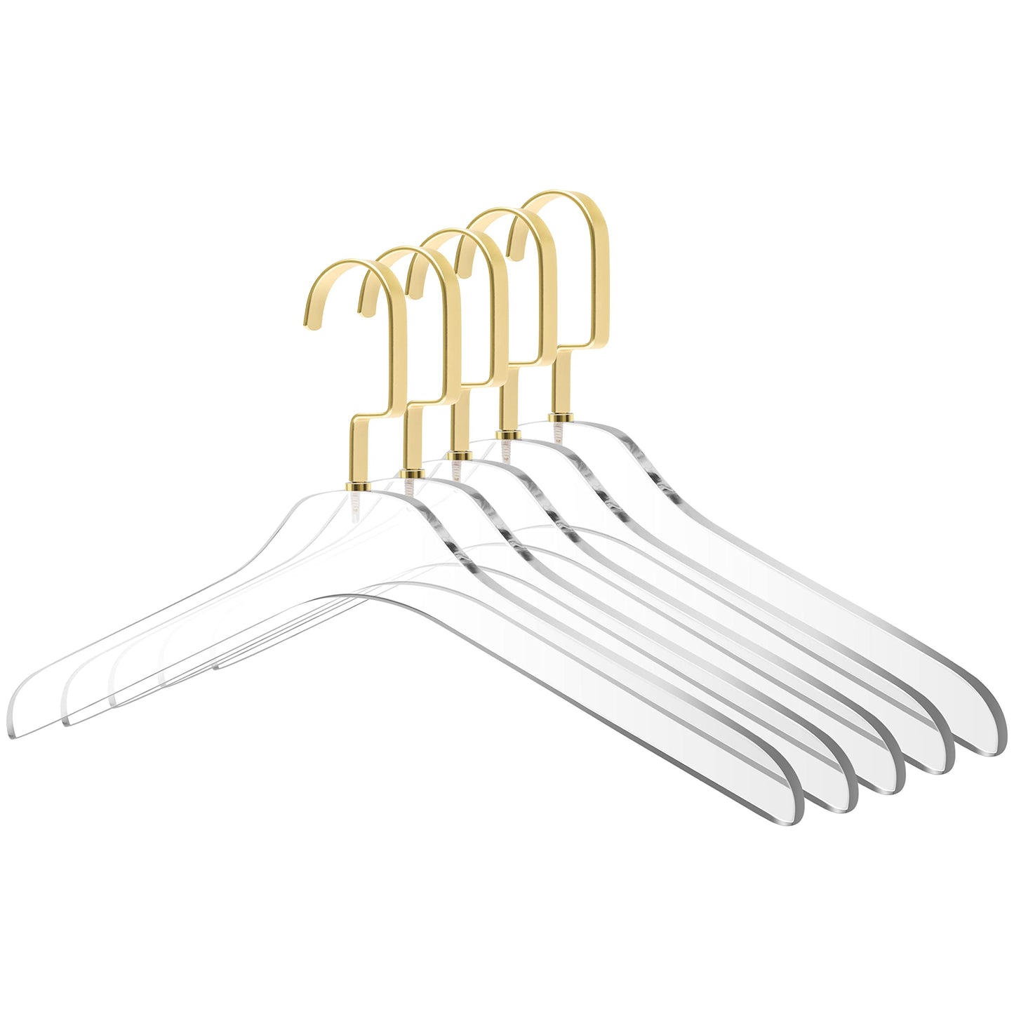 Clear Acrylic Suit Coat Hangers Silver Hook 50 Pack