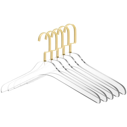 Clear Acrylic Suit Coat Hangers Silver Hook 50 Pack