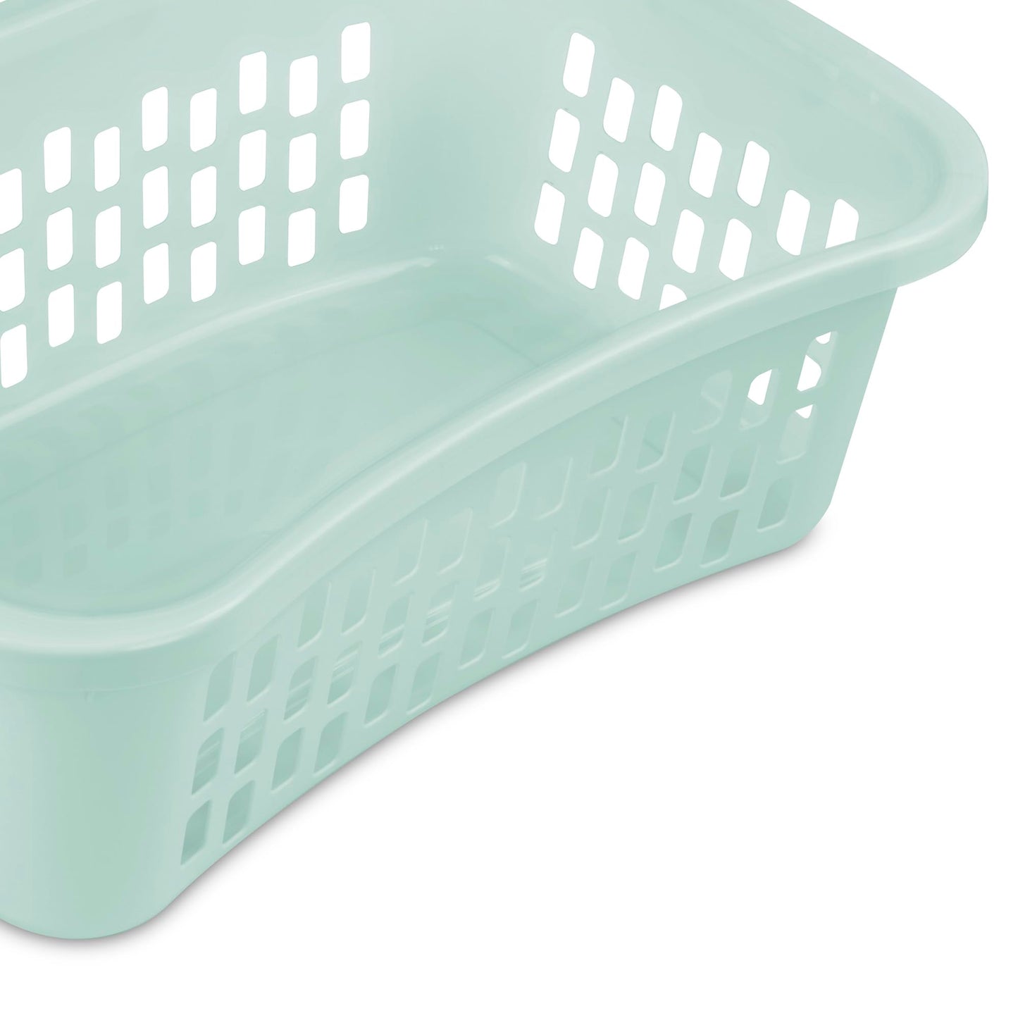 Stackable Plastic Laundry Basket with Handles 1 5 Bushel Capacity