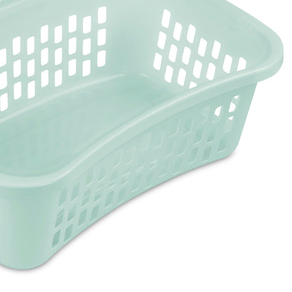 Stackable Plastic Laundry Basket with Handles 1 5 Bushel Capacity