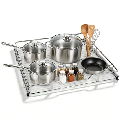 Pull Out Cabinet Organizer 20W x 21D Chrome