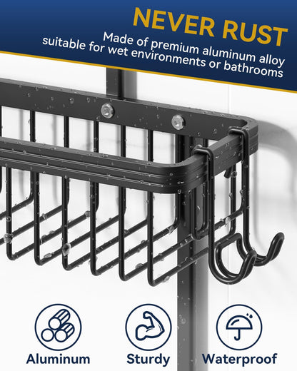 YASONIC Never Rust Hanging Shower Caddy Aluminum Organizer