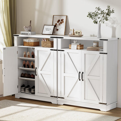 5 Tier Shoe Storage Cabinet Farmhouse Shoe Rack