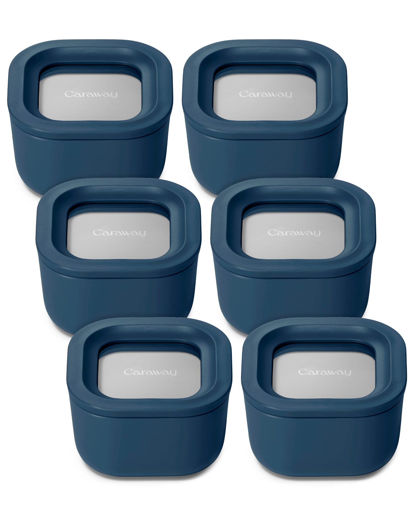 Glass Food Storage Set Ceramic Coated Lids Microwave Safe