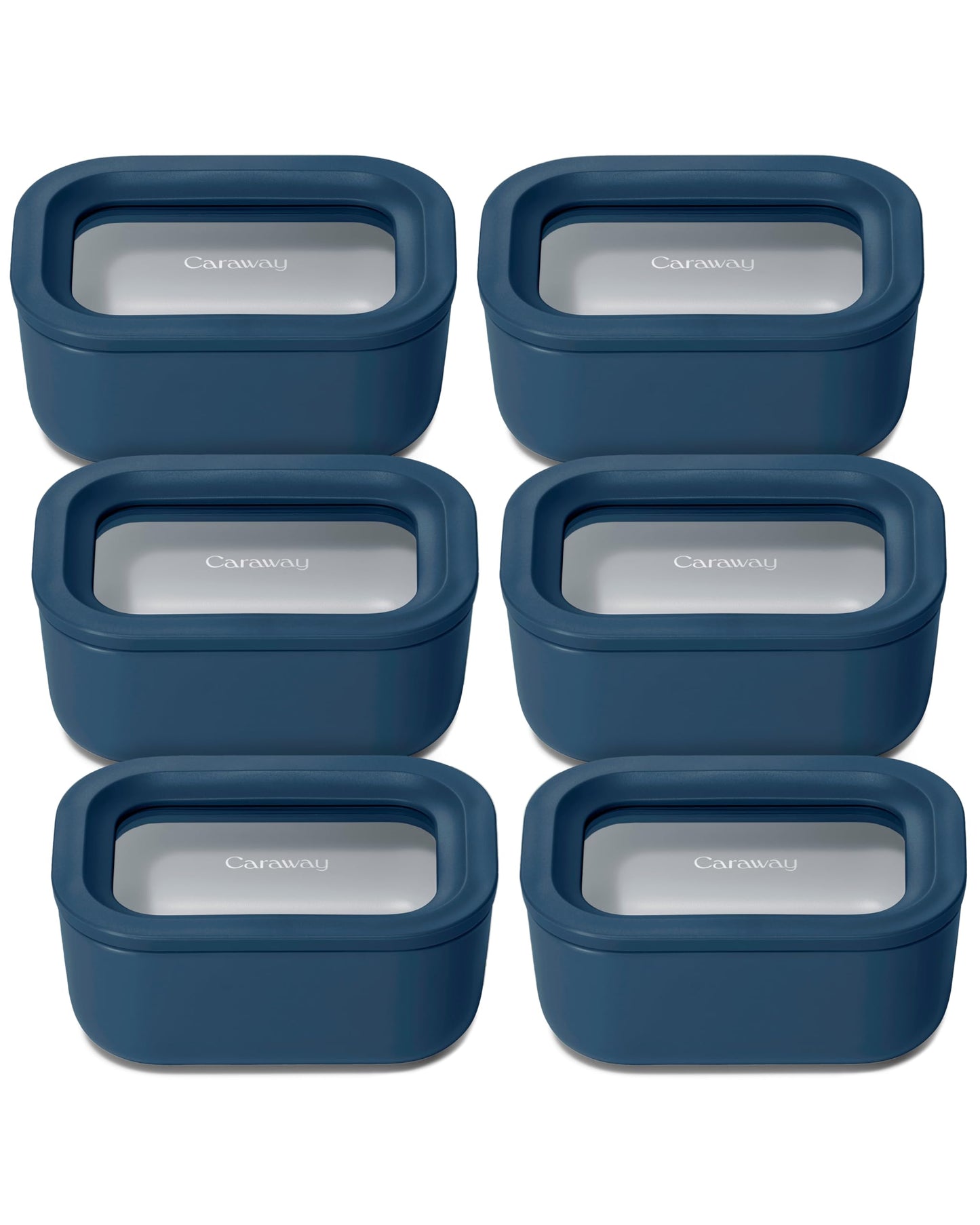 Glass Food Storage Set Ceramic Coated Lids Microwave Safe