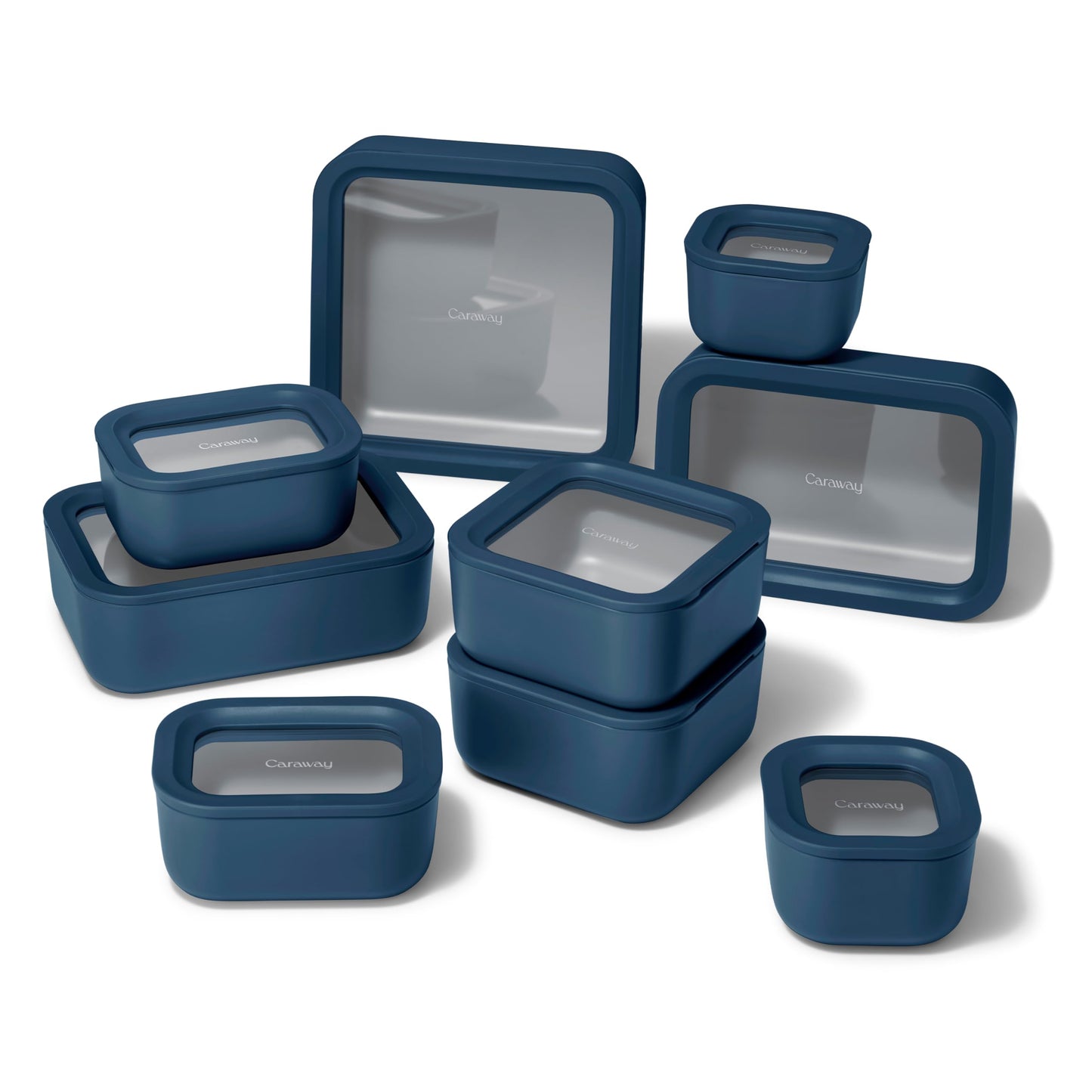 Glass Food Storage Set Ceramic Coated Lids Lunch Box Safe