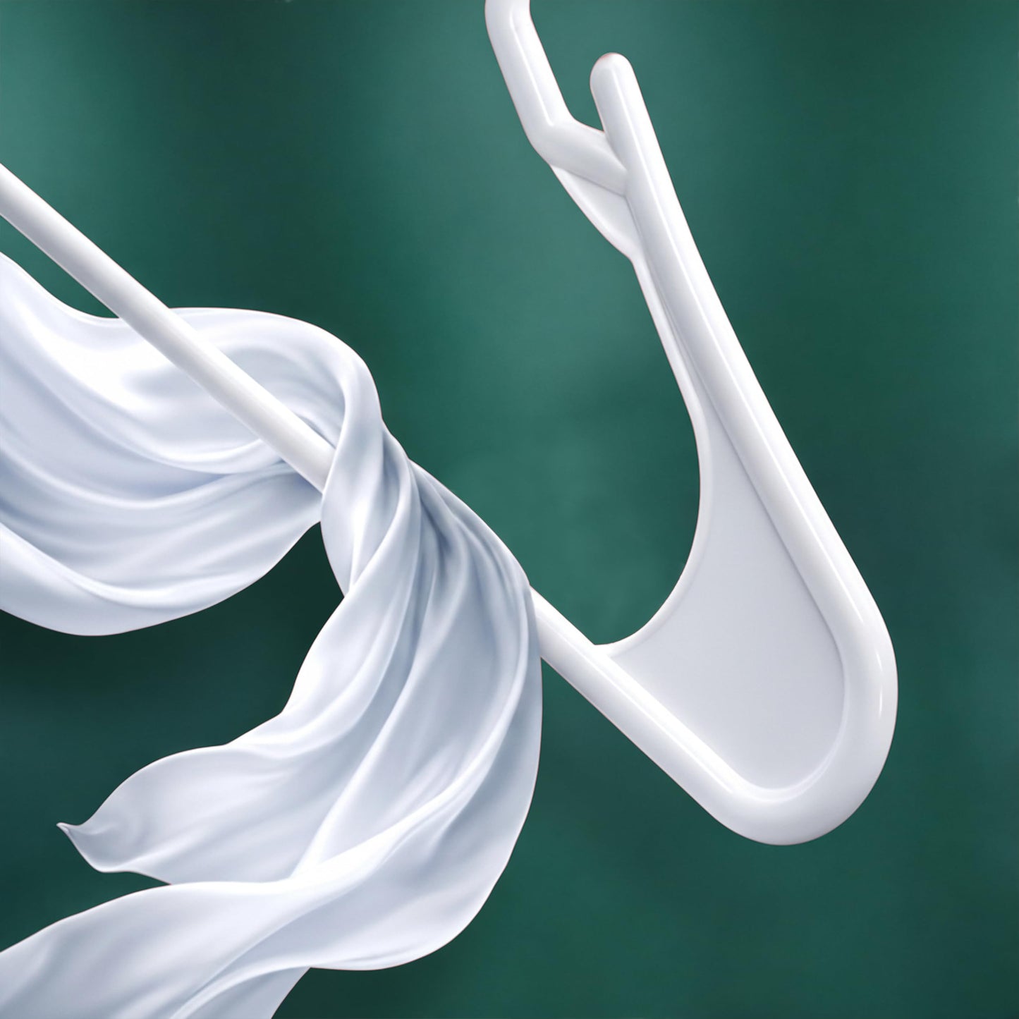 Plastic Space Saving Clothes Hangers 200 Pack White