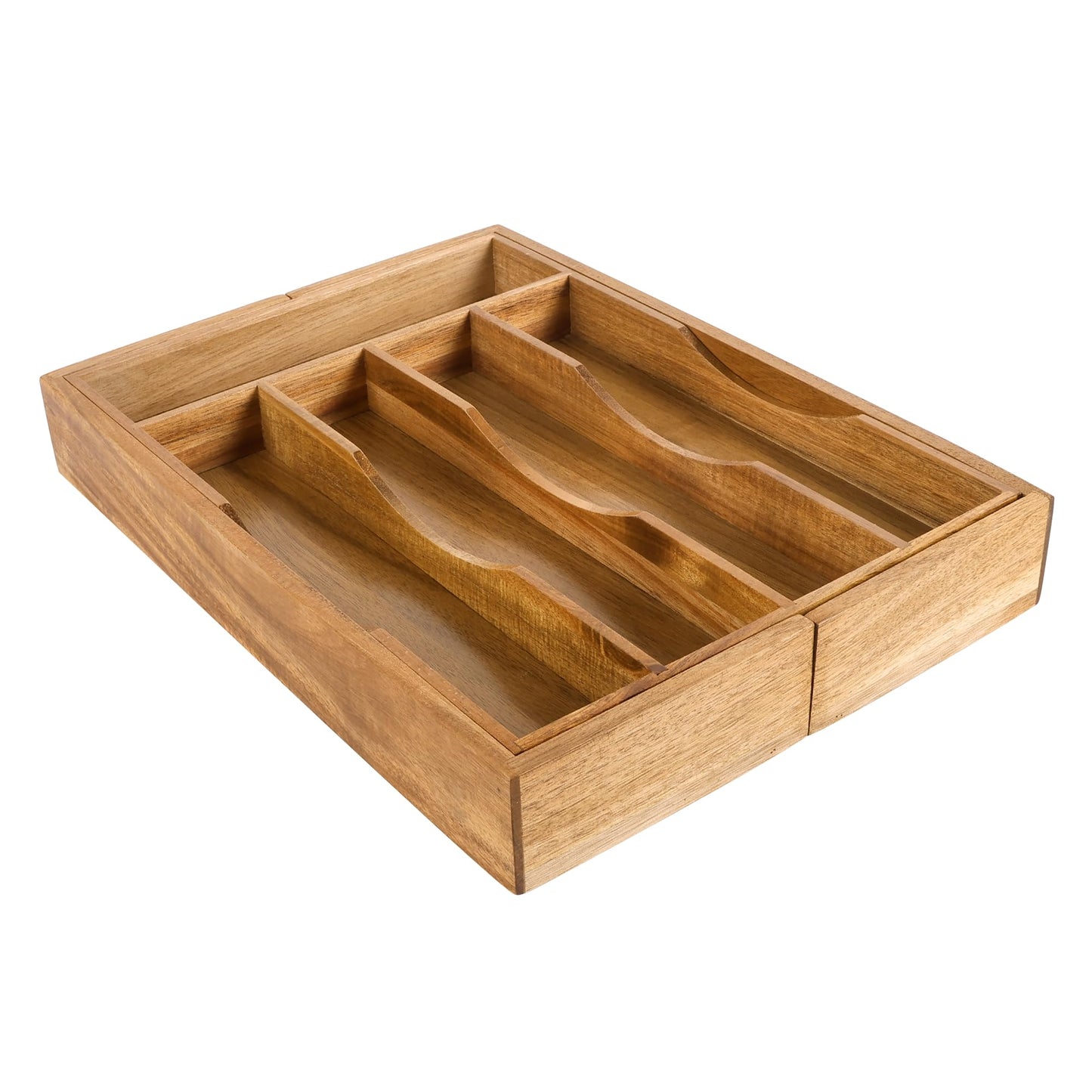 Oridom Expandable Bamboo Kitchen Drawer Organizer