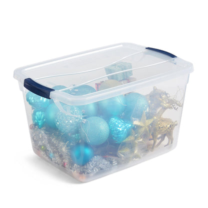 12-Pack Stackable Clear Latching Storage Containers 32 Qt
