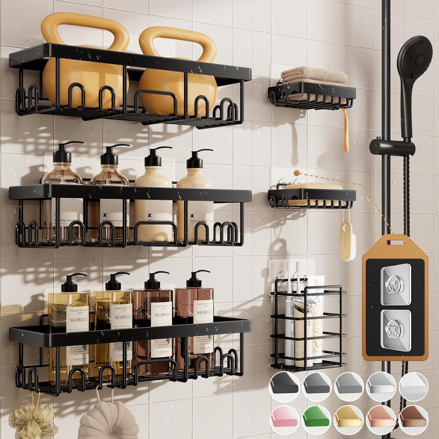 Stackable Shower Caddy Bathroom Organizer No Drill
