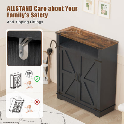 5 Tier Shoe Storage Cabinet Farmhouse Shoe Rack