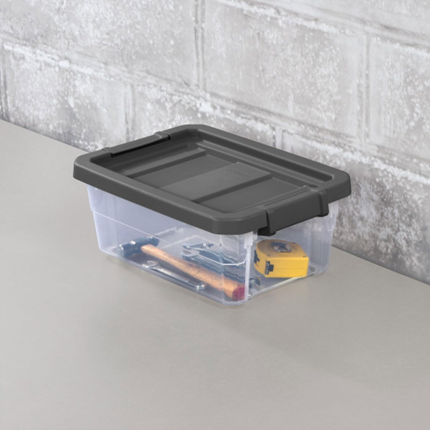 Stackable Clear Storage Bins with Latching Lids
