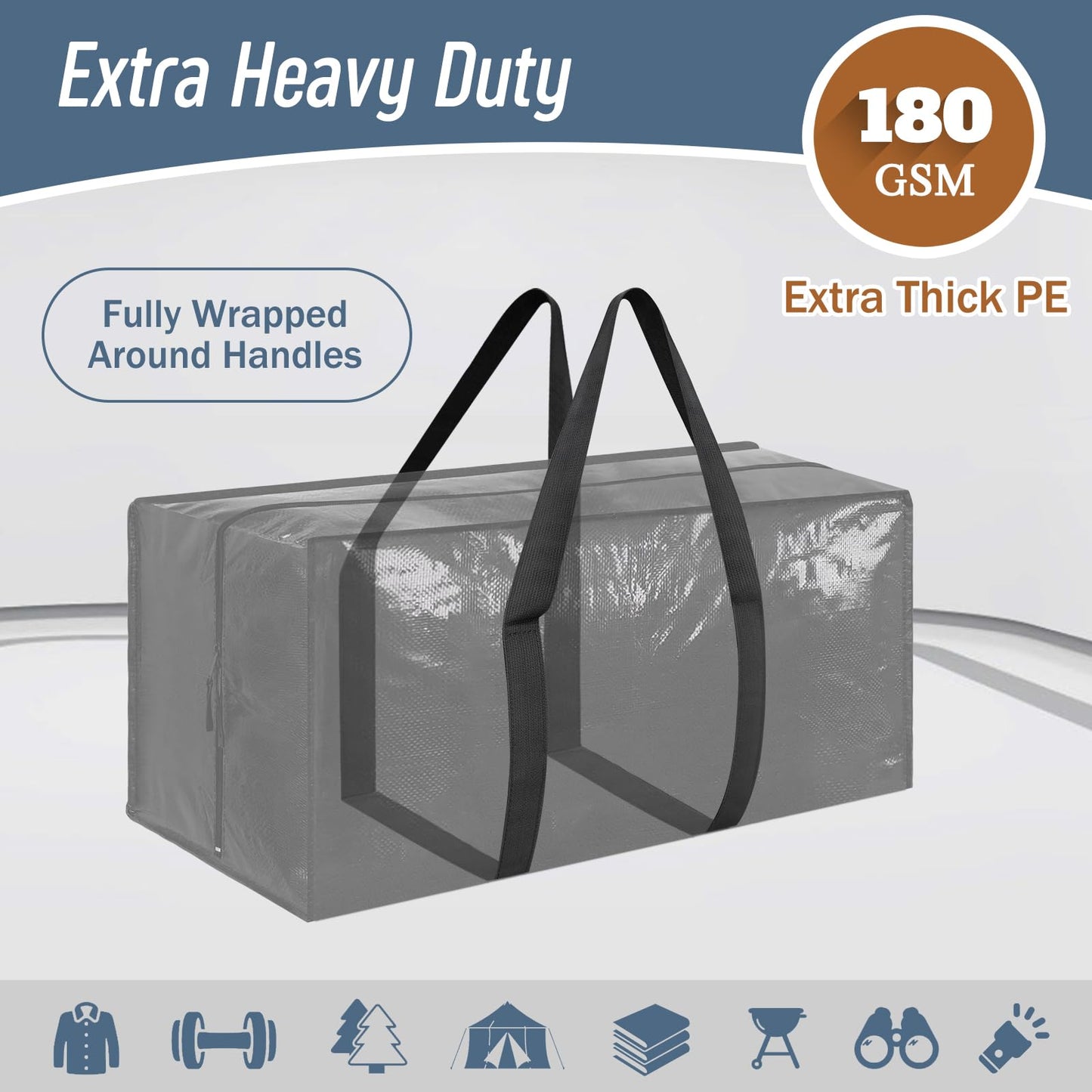 Heavy Duty Moving Storage Bags with Zipper Handles