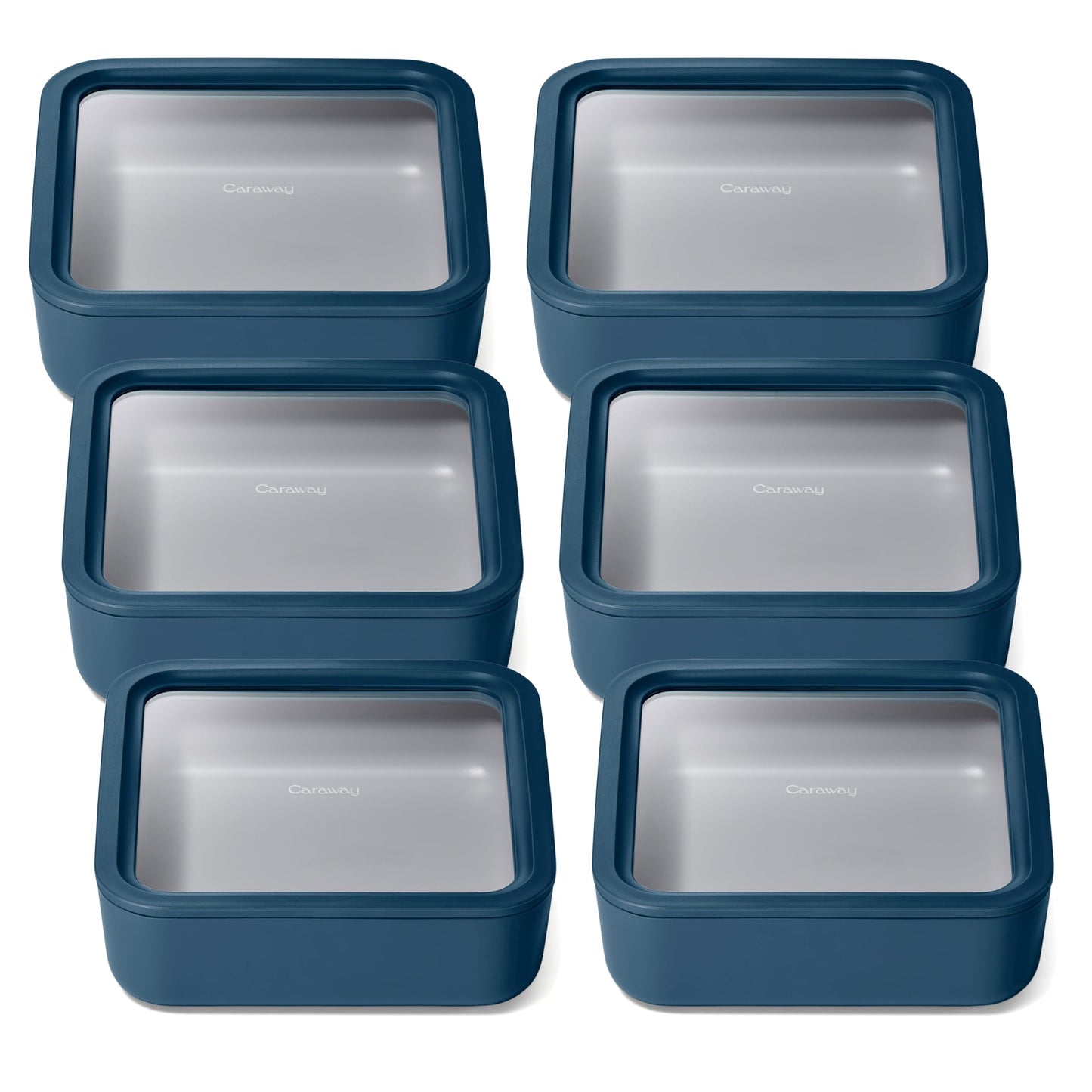 Glass Food Storage Set Ceramic Coated Lids Microwave Safe