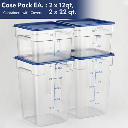 4-Pack Food Storage Containers with Lids