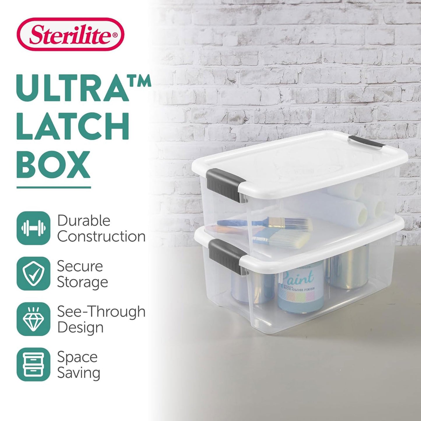 Stackable Clear Latching Storage Box Heavy Duty Organizer
